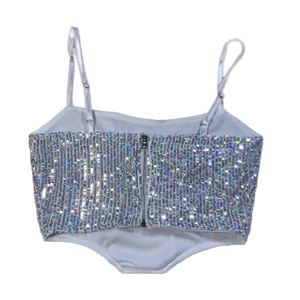 Grenz überschreitende europäische amerikanische Frauen Sommer Casual Short Sling Slim-Fit Sexy rücken freie einfarbige Kette Sling Tank <span class=keywords><strong>Tops</strong></span> - Product Image 4