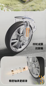 Yeni tasarım evcil hayvan taşıyıcı arabası 4 tekerlekler alüminyum lüks köpek arabası kedi arabası orta boy küçük orta köpek kedi için 60lbs - Product Image 4