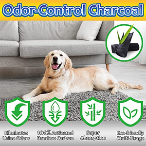 Tapis d'apprentissage pour chiots absorbant et jetable, écologique, en film noir, avec charbon de bambou, imperméable, directement de l'usine - Product Image 4