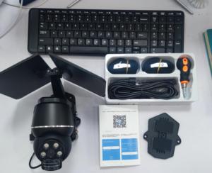 Système de surveillance de sécurité solaire 4G WIFI avec caméra PTZ solaire, vidéo HD extérieure, IP65, audio bidirectionnel, vision nocturne couleur, panneau solaire - Product Image 6