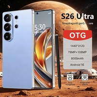 S26 Ultra 22GB+2TB Android 16 Dual SIM 5G Smartphone 2026 Nuevo con Cámara de 108MP Deca Core 7.3 Pulgadas Global 5G S26 Teléfonos Inteligentes