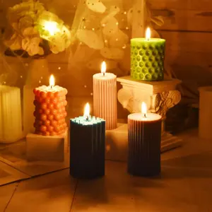 Aangepaste Luxe Grote 3d Hars Siliconen Siliconen Wax Pot Verjaardagstaart Gereedschap-Maken Mal Mal Voor Het Maken Van Op Maat Gemaakte 3d Pillar Kaarsen