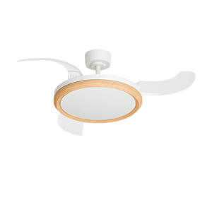 Ventilador de Techo LED Decorativo de 42 Pulgadas con Control Remoto, Cuerpo de Madera Maciza, Aspas Ocultas, Motor de Corriente Continua, Certificado CE ROHS EMC - Product Image 1