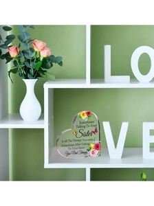 1 पीसी, बहन क्रिसमस जन्मदिन उपहार दिल स्मारक कभी-कभी आपके साथ बात करना सभी चिकित्सा है जो आपको टेबल की आवश्यकता है - Product Image 3