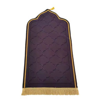 Tapis de Prière Personnalisé de Haute Qualité, Confortable, Islamique avec Motif en Relief pour la Prière Musulmane
