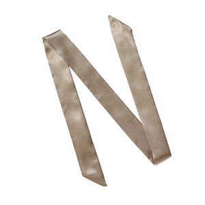 Longue écharpe de cou des femmes en matériel de satin de couleur unie pour l'uniforme de bureau ou l'usage quotidien de partie - Product Image 6