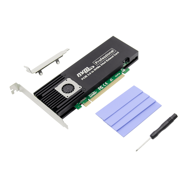 Sunweit ST530 PCIe X16 ASM2824 to X4 M.2 M Key NVMe SSD Adapter PCIe Riser Card