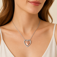 Collier avec initiale personnalisée Zhongzhe, collier en acier inoxydable avec pendentif en forme de cœur pour la Saint-Valentin, collier commémoratif personnalisé