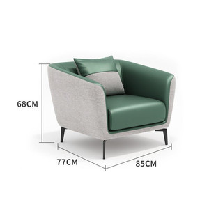 Bán Buôn Nội Thất Sofa Văn Phòng Khung Gỗ Văn Phòng Bộ Sofa Da 1 + 2 + 3 Ghế Sofa Đồ Nội Thất Phòng Khách Với Bàn Cà Phê - Product Image 3