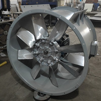 Ventilateur axial électrique d'extraction de fumée haute température pour lutte contre l'incendie, pales en alliage d'aluminium, OEM/ODM, tension 380V-660V, roulement à billes