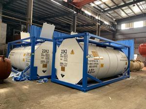 Tanque de ácido sulfúrico (<span class=keywords><strong>H2SO4</strong></span>) certificado por la ONU 20/30/40ft Tamaños 17,5-42m3 Capacidad Equipo de almacenamiento de químicos - Product Image 5
