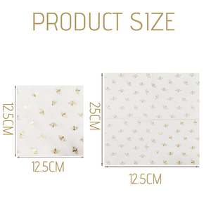 Goldfolienprägung mit Bienenmotiv, personalisierte Servietten aus reinem Zellstoff, moderne, umweltfreundliche Einweg-Restaurantzubehör-Servietten - Product Image 6