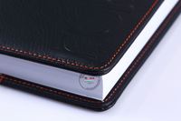 Carnet de notes A5 en cuir PU avec logo personnalisé, couverture rigide, pages lignées colorées, carnet de notes pour journal et reliure à coudre