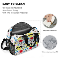 Sac à déjeuner isotherme personnalisé pour enfants, sac de transport alimentaire scolaire, imprimé mignon, léger, portable, pour garçons et filles, effet isolant, fermeture éclair