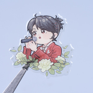 สติกเกอร์อีพ็อกซี่ตกแต่งโทรศัพท์มือถือ พิมพ์สี PVC ใสตามสั่ง ป้ายโลโก้แบบติดเอง สีขาวและใส - Product Image 4