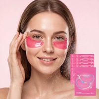 Masque pour les yeux au peptide d'ADN de saumon, marque privée OEM, anti-rides, éclaircissant, réduit les cernes et les poches, raffermit le contour des yeux