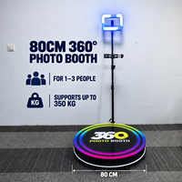 Plateforme de cabine photo 360 en métal à prix abordable, machine de cabine photo 360 de 80 cm, cabine vidéo 360 pour événements professionnels