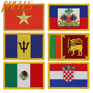 Niềm tự hào Yêu Nước USA Cờ Mỹ vá grey thêu trên cao su PVC cho áo khoác mũ tay áo - Product Image 4