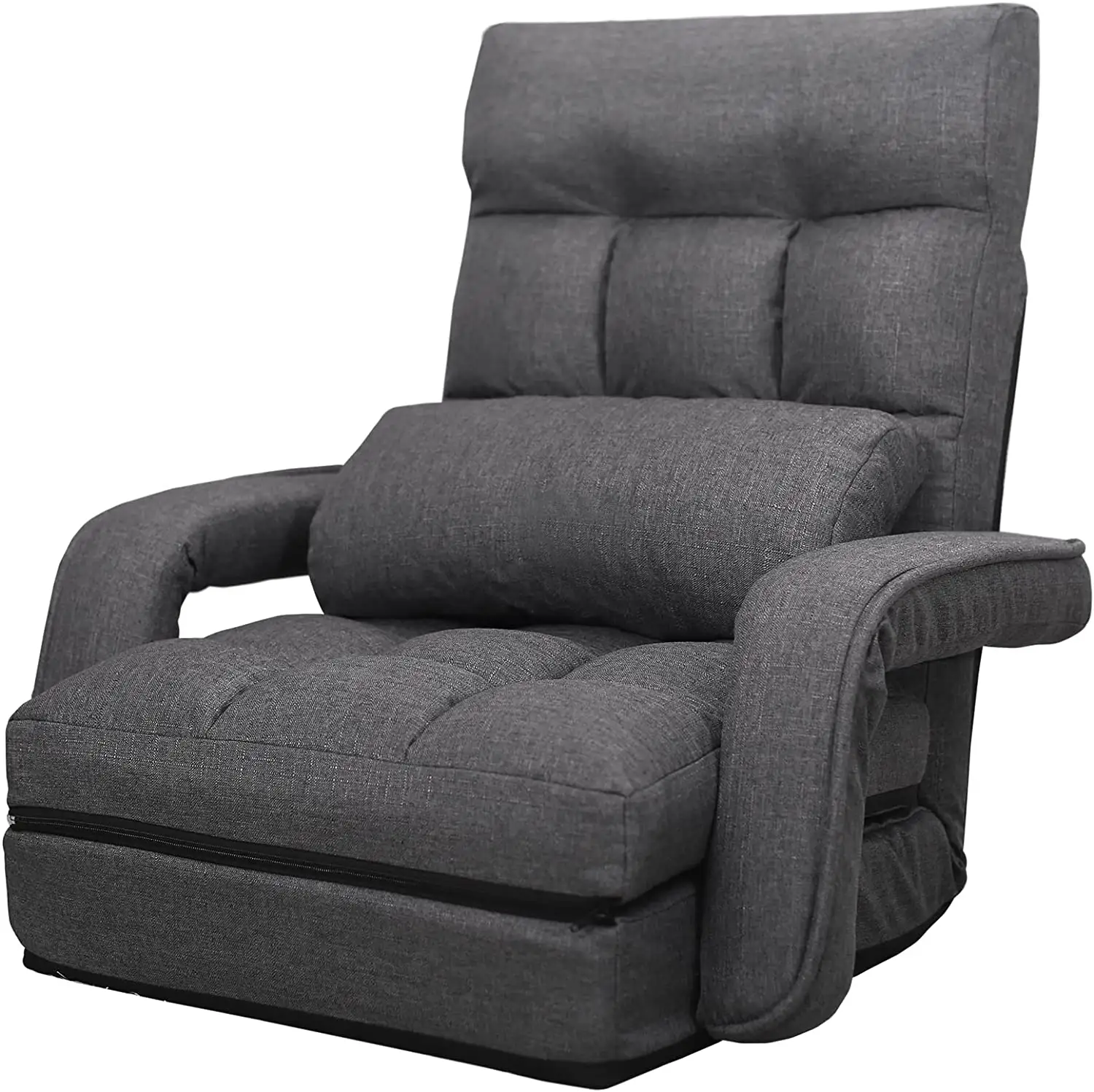Danlong 6 posizioni pieghevole per interni lazy lounge divano chaise floor chair con braccioli e cuscino