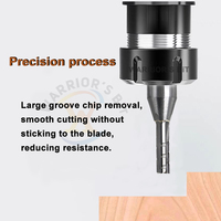 Mata Bor Presisi Kecepatan Tinggi Warrior's Bit TCT Carbide Tipped dengan Shank 1/2 inci, 3 Flute, Chipbreak Rougher Bit untuk Kayu ODM OEM