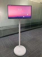 Téléviseur intelligent LED blanc de 32 pouces pour hôpital avec système d'appel infirmier, revêtement antibactérien, interface haut-parleur intégrée au lit pour chambre de patient