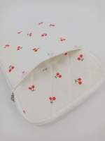 OEM toile matelassée couverture de livre poche avant fleur imprimé livre pochette lavable Bible protecteur fermeture éclair amoureux poche avant