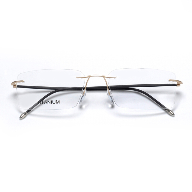 Titanium Optical Frame Glasses Frame Luxury Men Fashion Eyewear Simple Rimless Glasses Eyewear