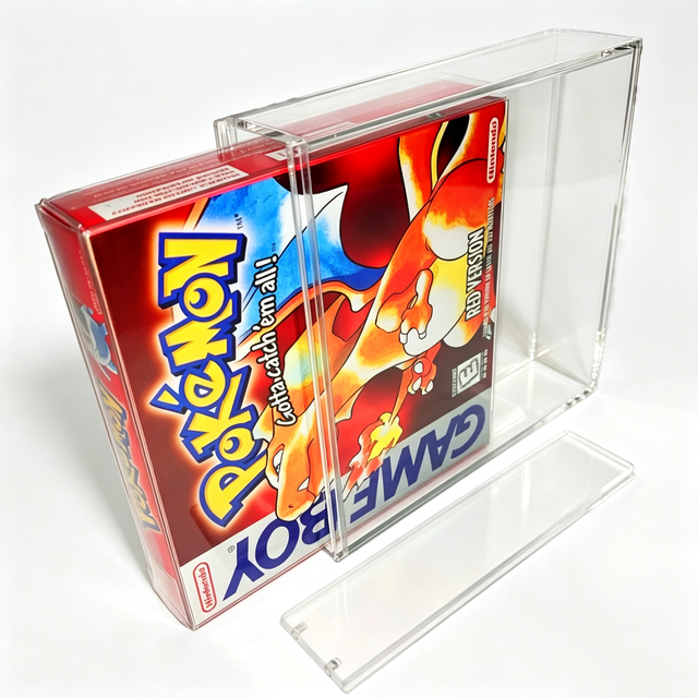 Custom Ultraviolet-proof Magnetic Top Acryl Case Display UV Protection Clear Acrylic Case Protector Box for Gameboy GBA GBC Game
