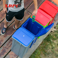 Poubelle en plastique certifié ce, 50l, différentes tailles de déchets