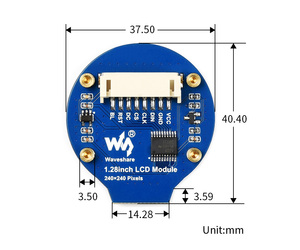 Waveshare 1.28インチラウンドLCDディスプレイモジュール、65K RGBカラー、240*240解像度、SPIインターフェース、Raspberry <span class=keywords><strong>Pi</strong></span>/Jetson Nanoなどのサポート - Product Image 6