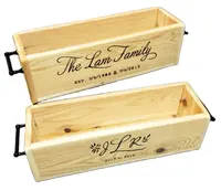 Junji caixa de plantador de ervas personalizada, caixa de flores de madeira, plantador de madeira
