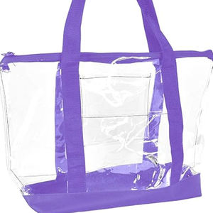 Bolsa <span class=keywords><strong>de</strong></span> Mano Transparente <span class=keywords><strong>de</strong></span> PVC Personalizada con Cierre, para Playa y Estadio, Gran Venta - Product Image 4