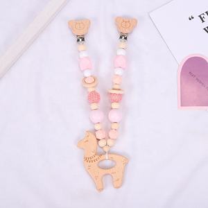 ชุดของเล่นจี้รถเข็นเด็กทารก3ชิ้น/เซ็ต,จุกนมหลอกรูปสัตว์บีชสร้อยข้อมือโซ่ - Product Image 2