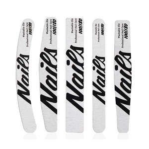 High Quality Wholesale Zebra Grey Mini Shape Emery Board Nail File Custom Logo Nail Files with Personalized Design