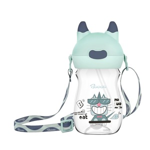 Baode Miaomiao Sippy <b>Cup</b> Straw <b>Cup</b> <b>Large</b> Diameter Straight Body 1-2 Years Baby Water <b>Cup</b> Summer Drinking <b>Cup</b> - Product Image 3