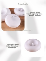 Bougie LED électronique flottante sans flamme, étanche, clignotante, romantique, pour mariage, Halloween, piscine, à piles