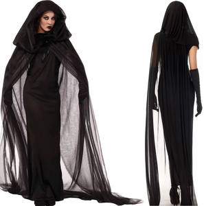 Disfraz de Vampiresa, Fantasma, Novia, Demonio, Vestido Negro, Juego de Roles, Cosplay, Uniforme, Halloween, Disfraz para Mujer Adulta - Product Image 4