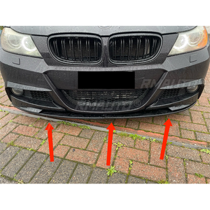 <b>For</b> BMW 3 Series E90 E91 LCI M Sport 2009-2012 <b>Car</b> Front Bumper Lip Splitter Spoiler <b>Diffuser</b> Protector Carbon Fiber Look - Product Image 5