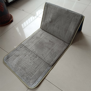 Tapis de prière portable pliable tapis de prière musulman ensemble pour cadeau tapis de prière de voyage avec sac chaîne de perles - Product Image 2