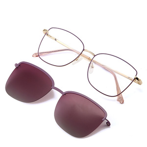 Gafas polarizadas magnéticas con clip, montura <span class=keywords><strong>de</strong></span> Metal a la moda, gafas antiluz azul, gafas 2 en 1 con <span class=keywords><strong>lentes</strong></span> <span class=keywords><strong>de</strong></span> gafas <span class=keywords><strong>de</strong></span> sol <span class=keywords><strong>de</strong></span> 1 pieza - Product Image 5