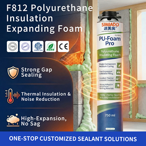 SIMIADO F812 <span class=keywords><strong>Mousse</strong></span> PU Pro 750ml <span class=keywords><strong>Mousse</strong></span> <span class=keywords><strong>isolante</strong></span> polyuréthane monocomposant à haute expansion Scellant pour la construction et le travail du bois - Product Image 6
