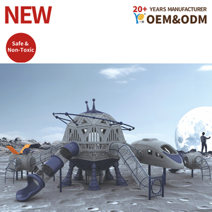 Aire de jeux extérieure pour enfants |   Ensemble de toboggans Alpha Planet Series |   Conception sûre pour les écoles, certifiée ASTM/CE, conception personnalisée - Product Image 2