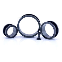 Tunnel d'oreille en acier 316L doré, noir, argenté, à fixation par vis, pour piercing, bijou corporel, cadeau pour mariage ou fête