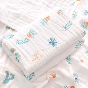 <b>Soft</b> Organic Cotton <b>Baby</b> <b>Blankets</b> Muslin Swaddle Wrap Feeding Burp Cloth Towel Scarf <b>Baby</b> Stuff - Product Image 2