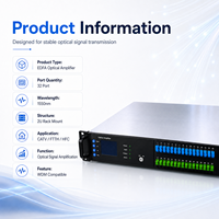 Amplificateur optique EDFA à haut rendement 32 ports 1550 nm avec WDM pour réseau CATV