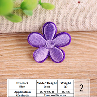 Patchs brodés de fleurs 2,8*2,9 cm, thermocollants, pour réparation de vêtements, patchs décoratifs brodés pour vestes, jeans, sacs