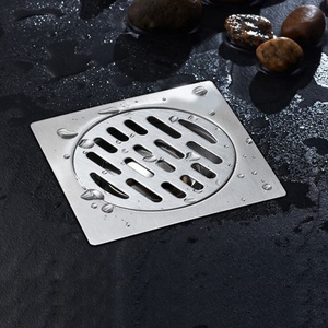 Giá nhà máy Ống thoát nước sàn nhà tắm bằng thép không gỉ hình vuông 4 inch, chống mùi, lọc tóc - Product Image 3