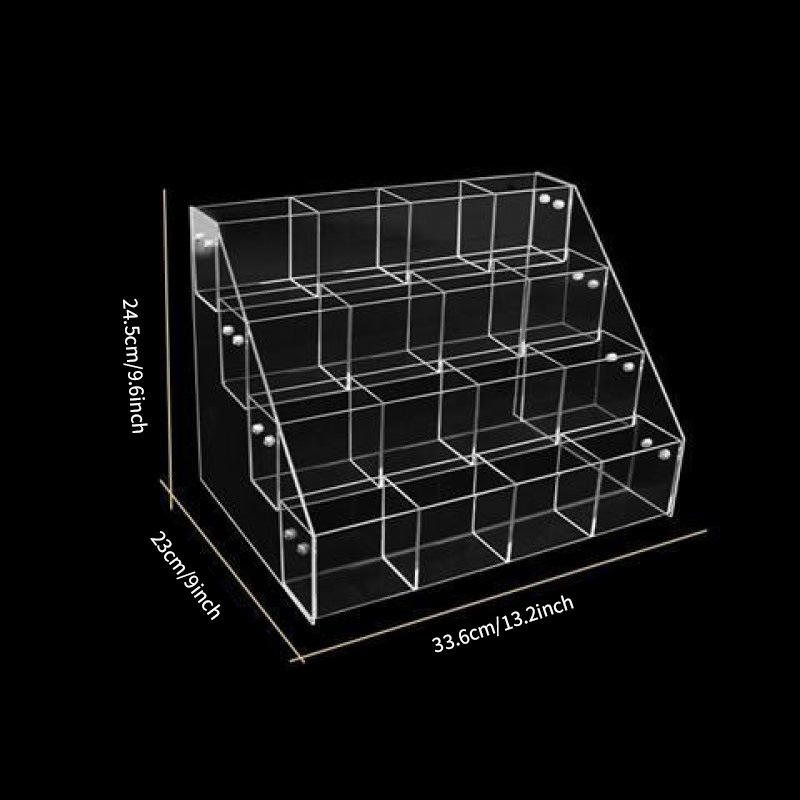 Grand aquarium porte-stylo à quatre couches et quatre compartiments