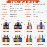 Connecteur de câblage à levier en T, répartiteur 32A, bornier de raccordement rapide multi-ports avec trou de fixation pour fils 28-12AWG, fixe et réutilisable