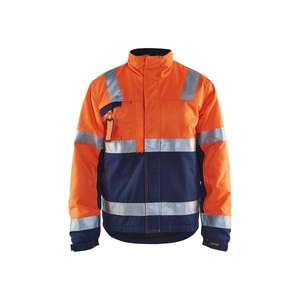 BLAKLADER - 486218115389L <b>Hi</b>-<b>Vis</b> winter <b>jacket</b> <b>Orange</b>/Navy blue - EAN 7330509370902 <b>HI</b>-<b>VIS</b> WORKWEAR - Product Image 1